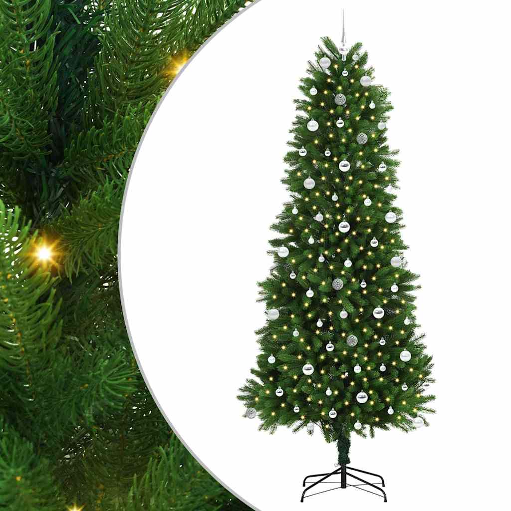 Juletre med 300 LED med stativ grønn 240 cm PE