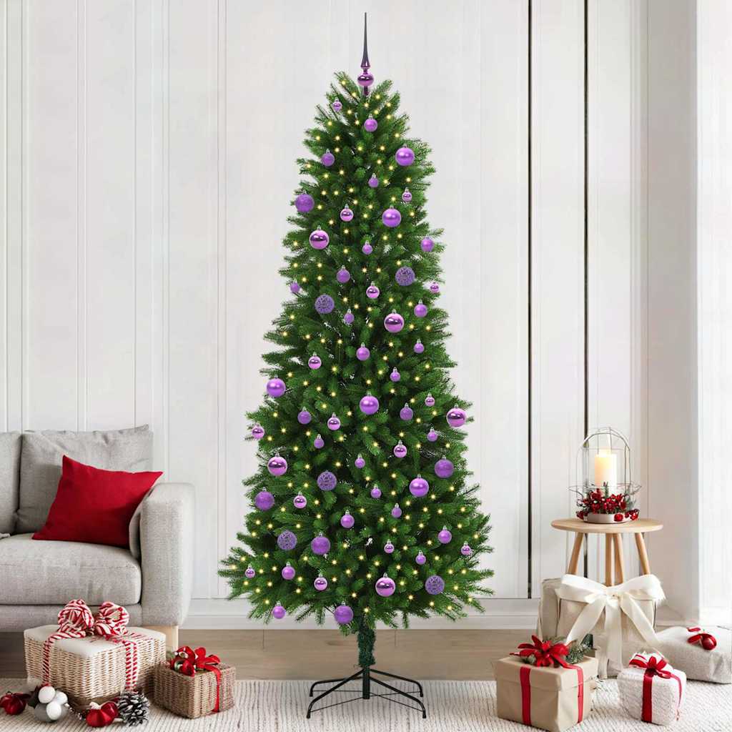 Juletre med 300 LED med stativ grønn 240 cm PE