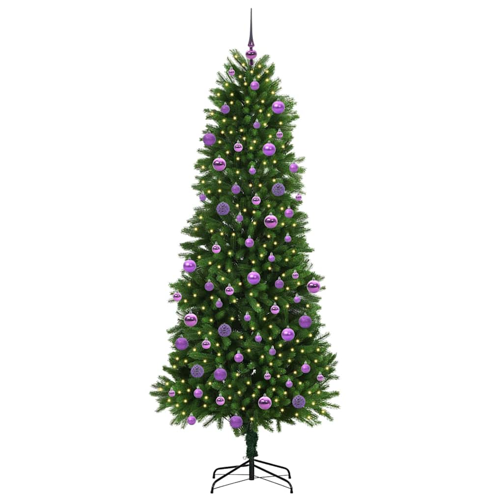 Juletre med 300 LED med stativ grønn 240 cm PE
