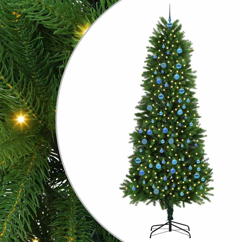 Juletre med 300 LED med stativ grønn 240 cm PE
