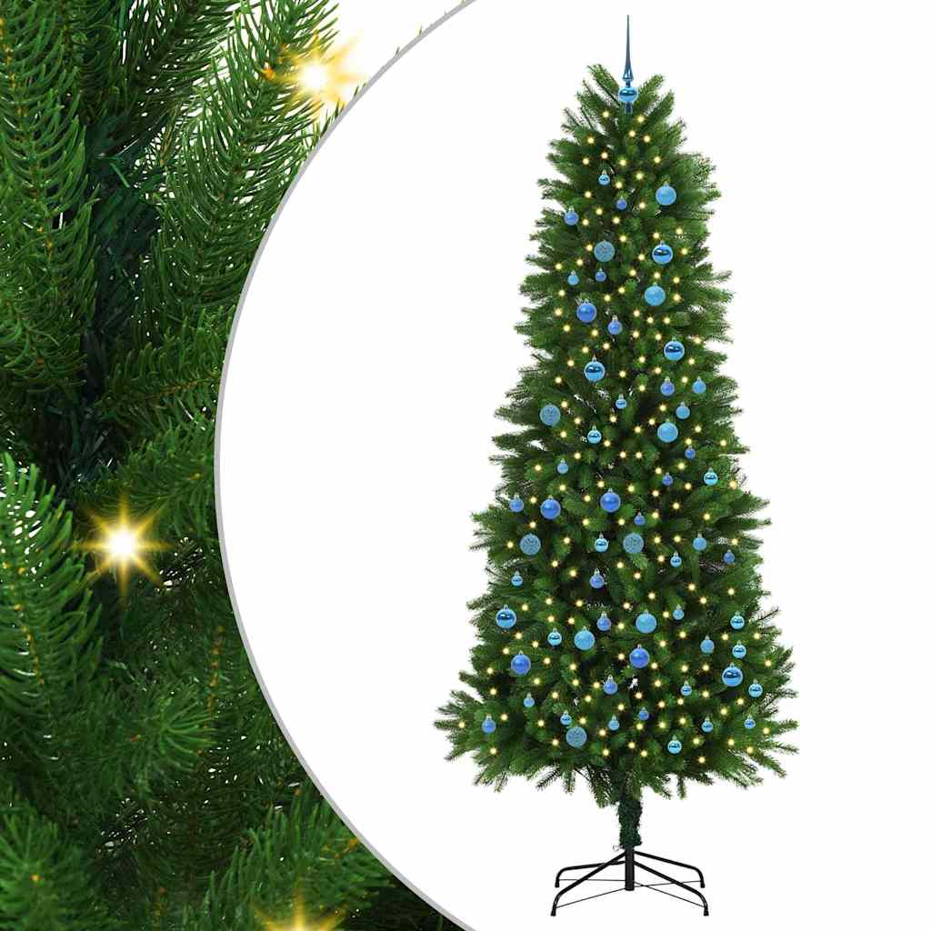 Juletre med 300 LED med stativ grønn 240 cm PE