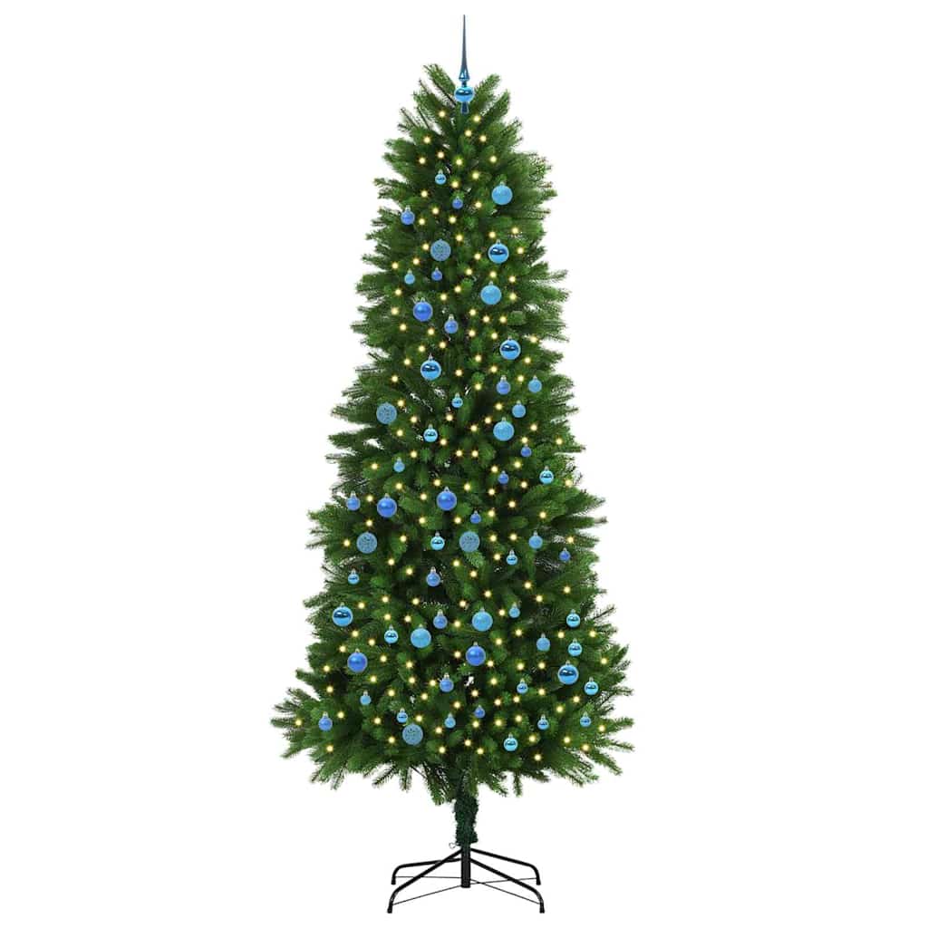 Juletre med 300 LED med stativ grønn 240 cm PE