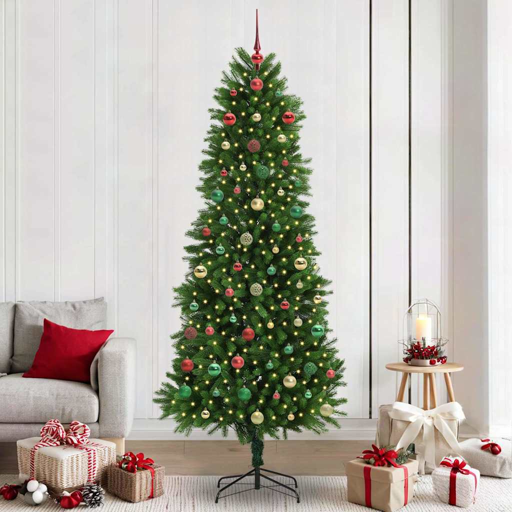 Juletre med 300 LED med stativ grønn 240 cm PE