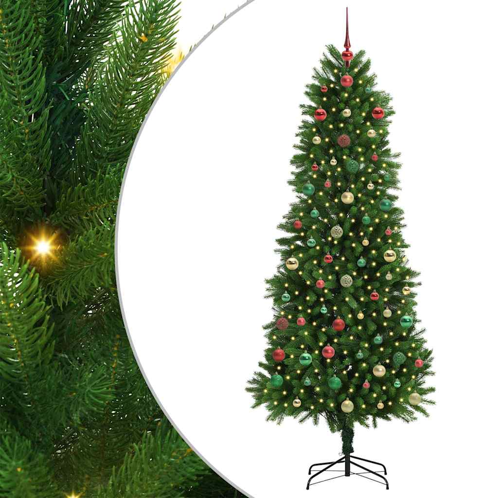 Juletre med 300 LED med stativ grønn 240 cm PE