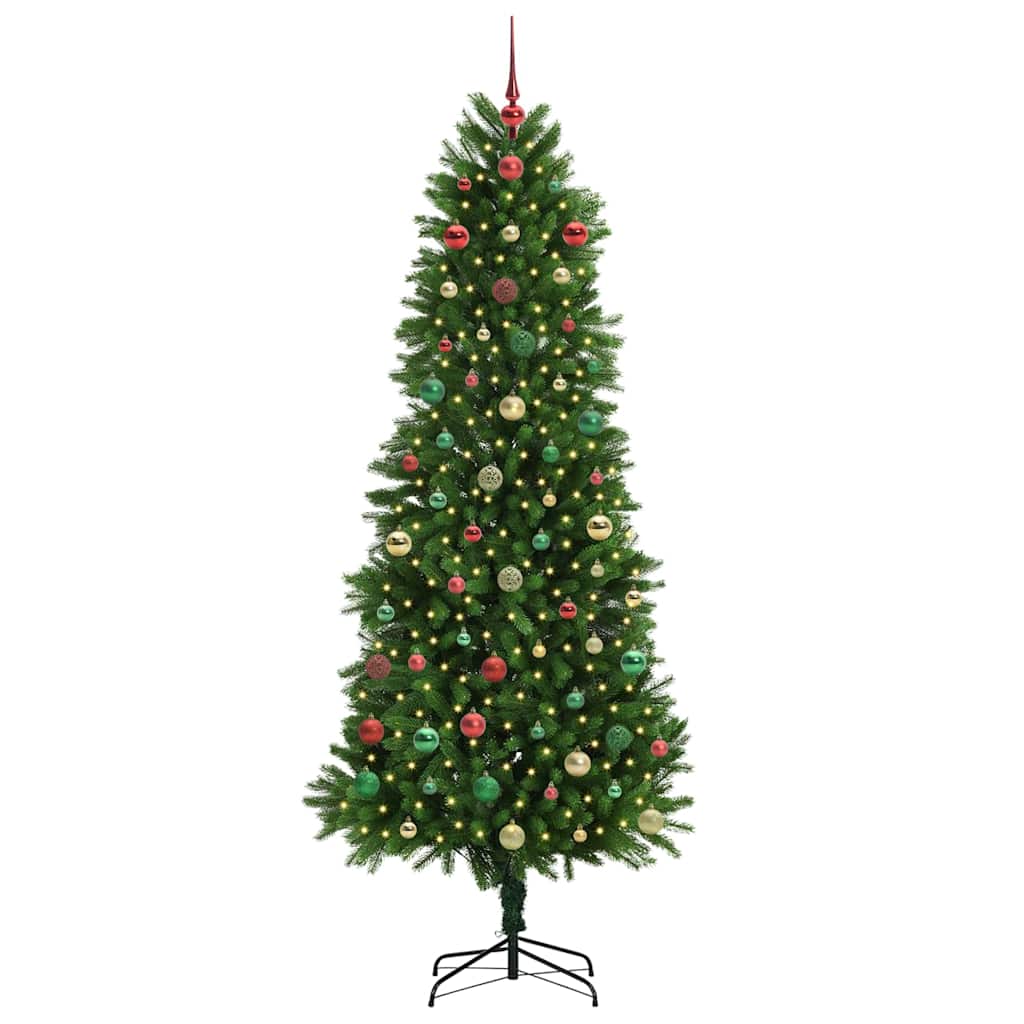Juletre med 300 LED med stativ grønn 240 cm PE