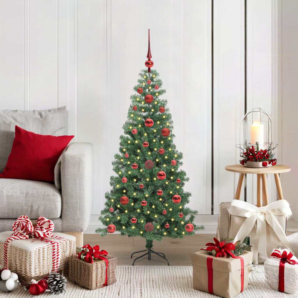 Juletre med 150 LED med stativ grønn 120 cm PVC
