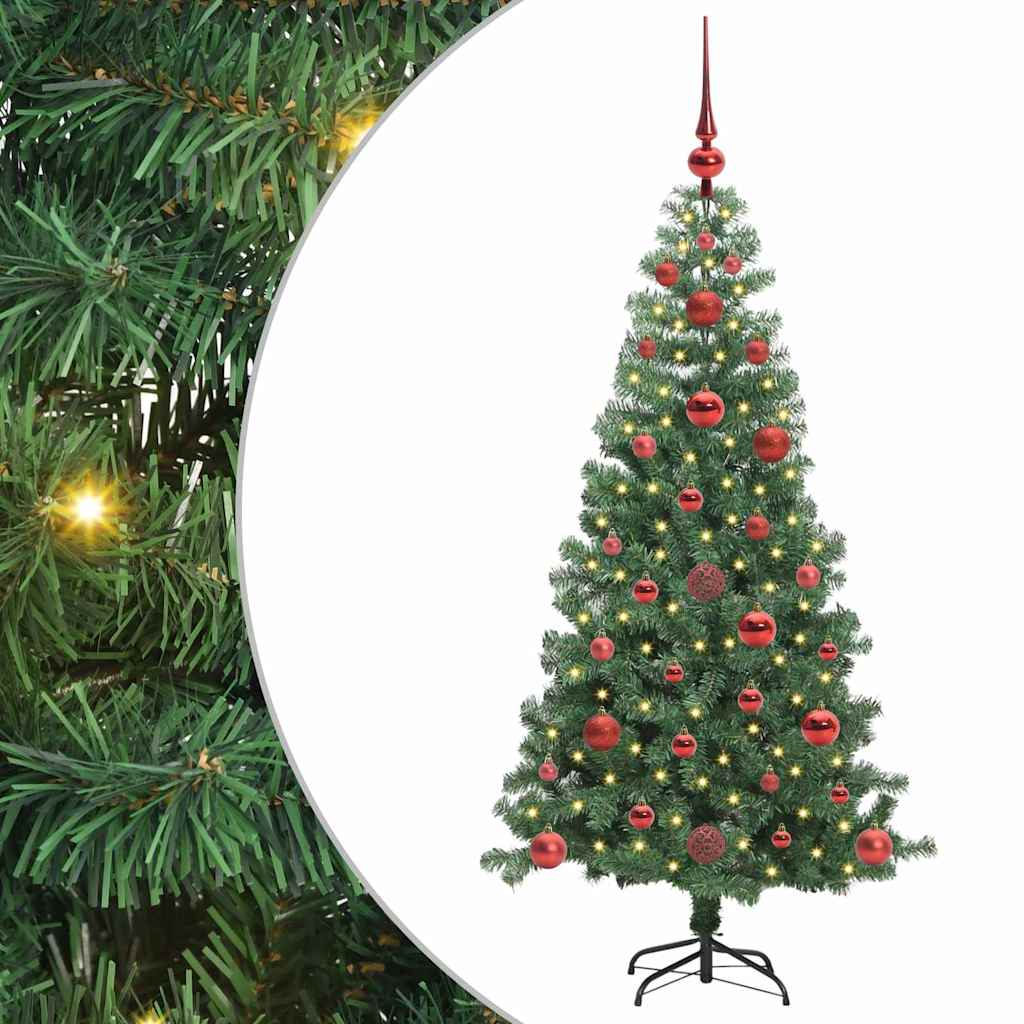 Juletre med 150 LED med stativ grønn 120 cm PVC vidaXL