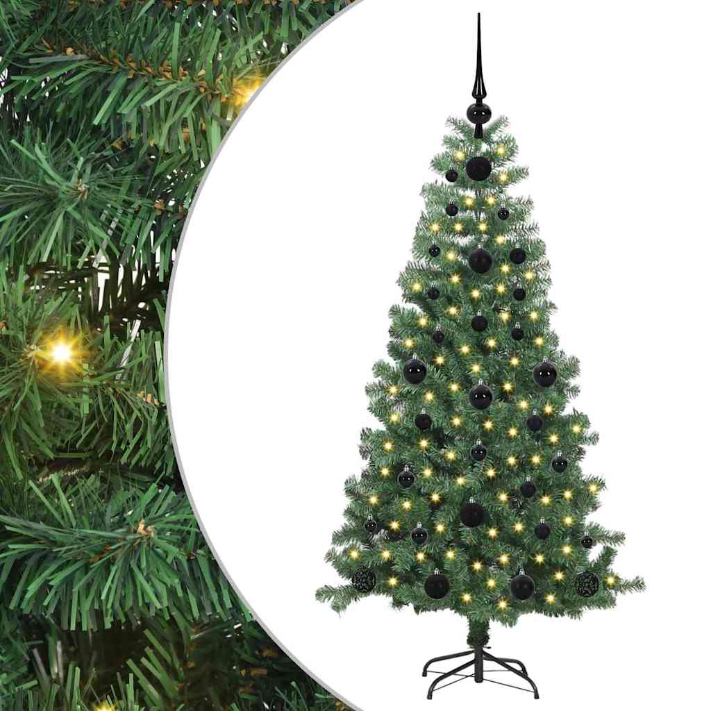 Juletre med 150 LED med stativ grønn 120 cm PVC