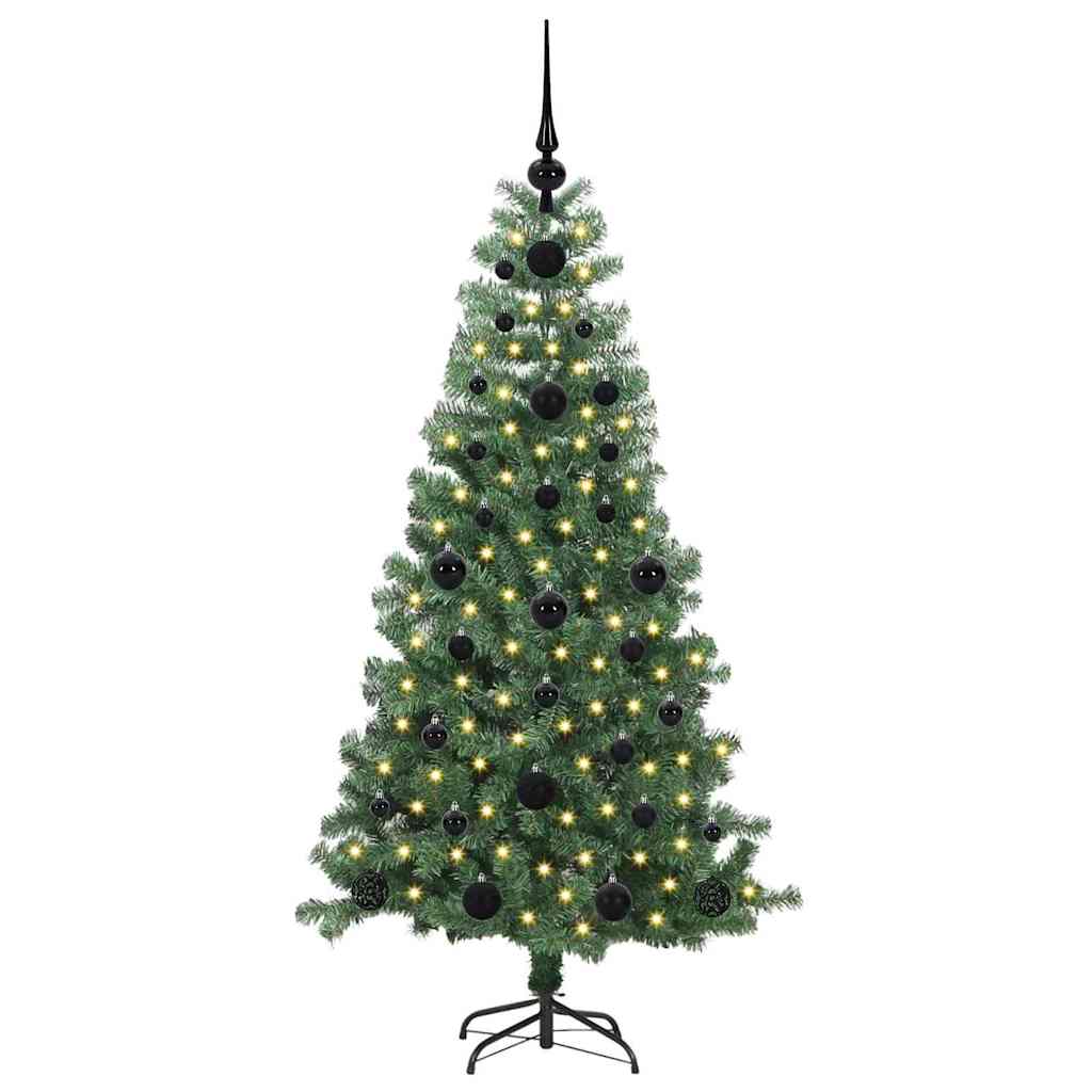 Juletre med 150 LED med stativ grønn 120 cm PVC