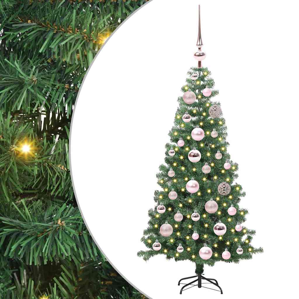 Juletre med 150 LED med stativ grønn 120 cm PVC
