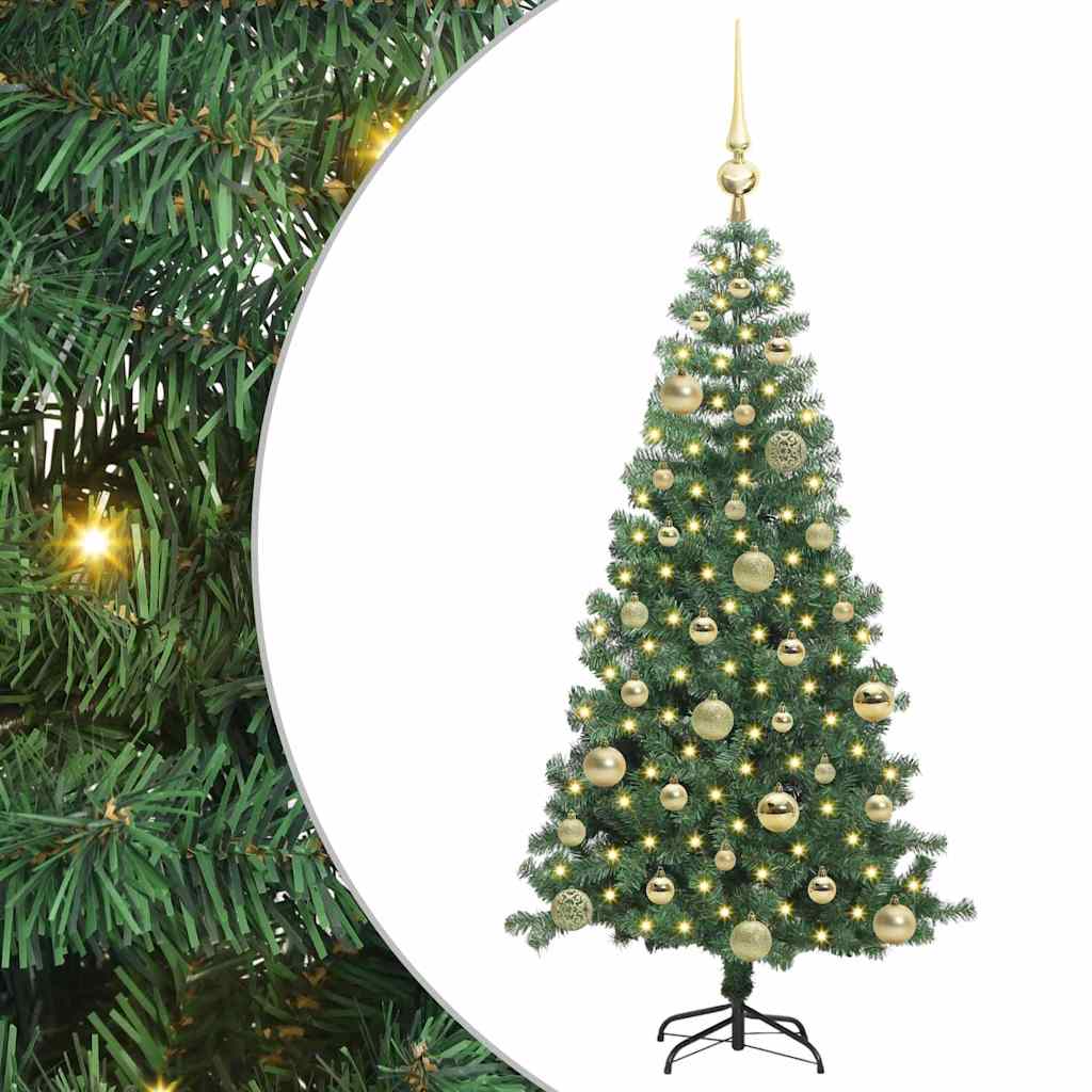 Juletre med 150 LED med stativ grønn 120 cm PVC