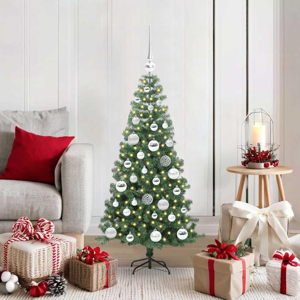 Juletre med 150 LED med stativ grønn 120 cm PVC