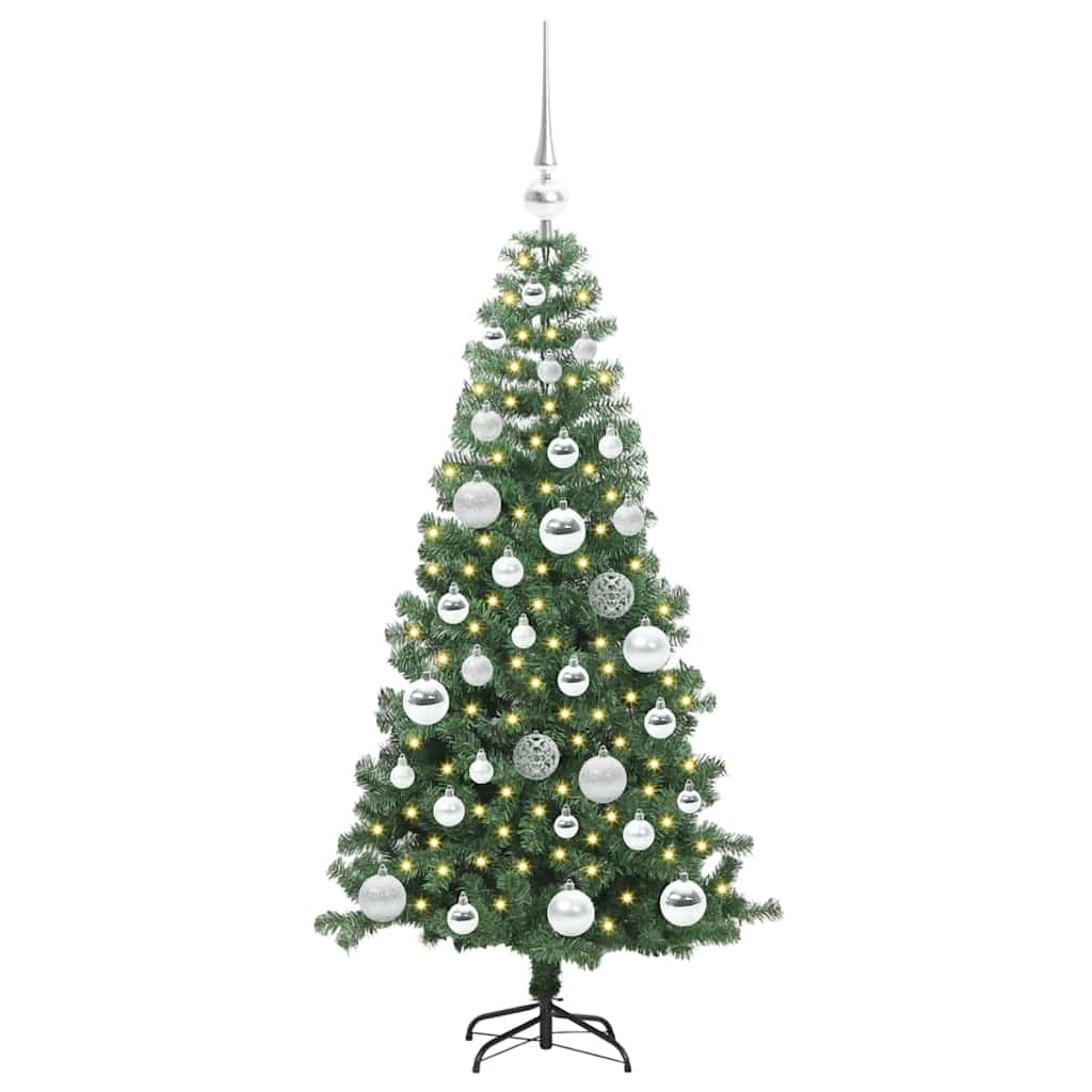 Juletre med 150 LED med stativ grønn 120 cm PVC vidaXL