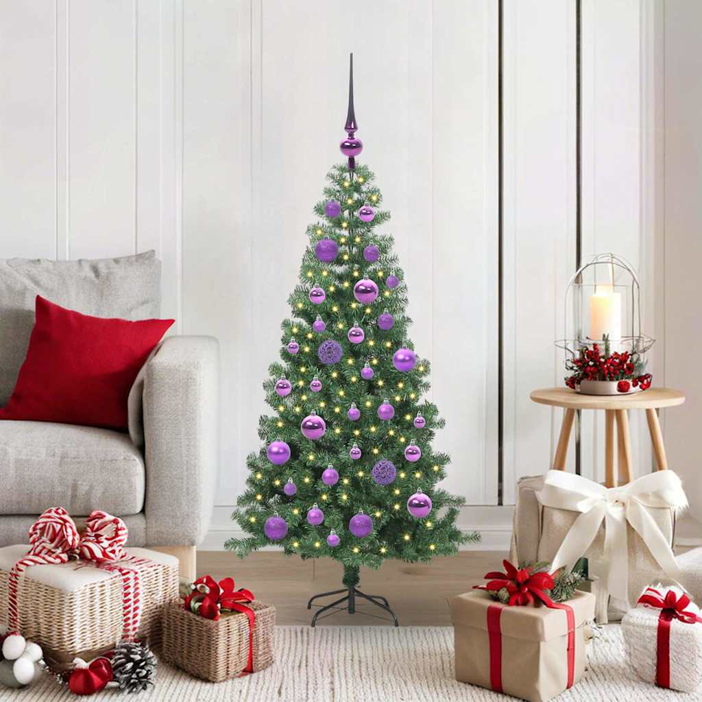 Juletre med 150 LED med stativ grønn 120 cm PVC vidaXL