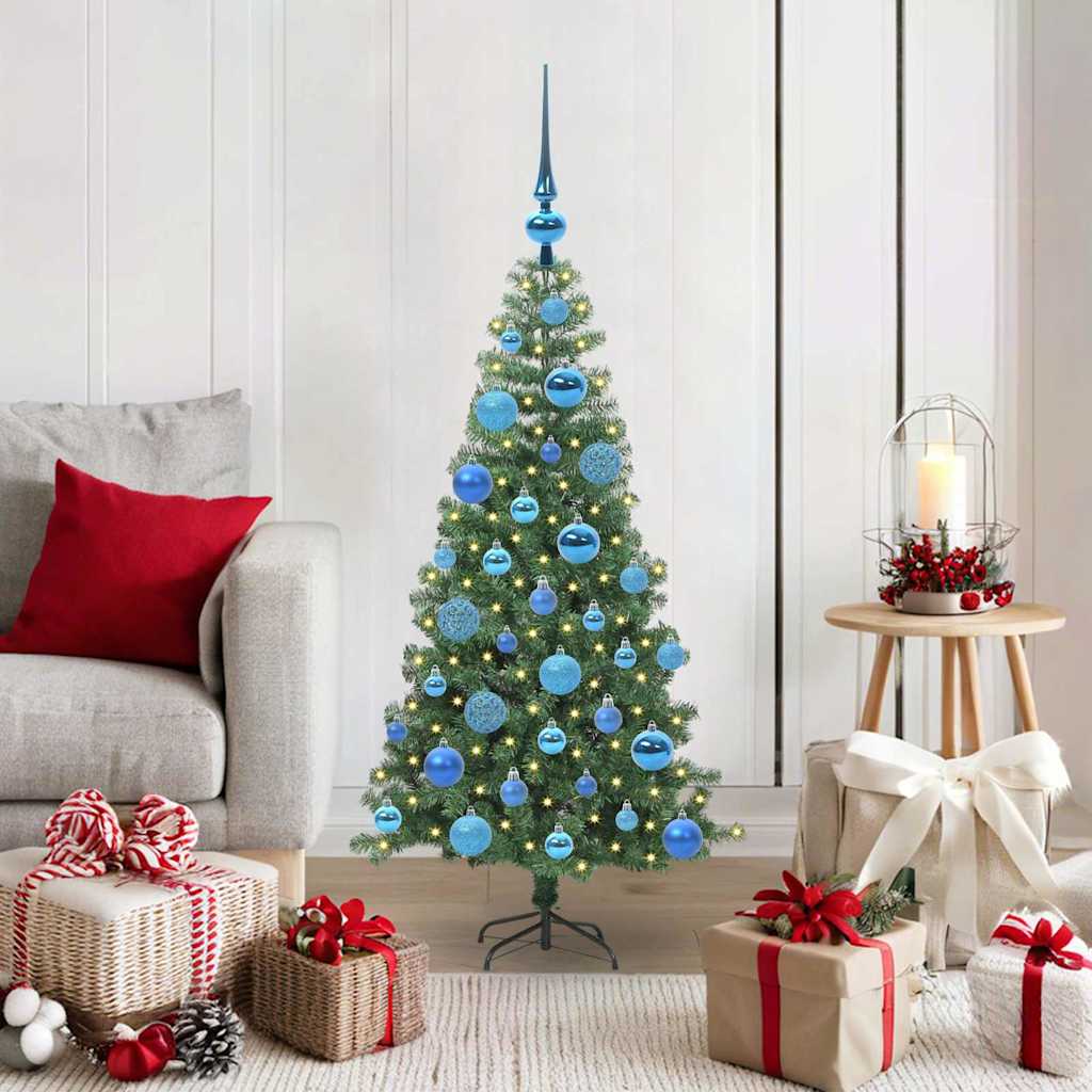 Juletre med 150 LED med stativ grønn 120 cm PVC vidaXL