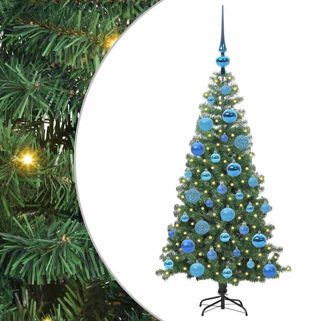 Juletre med 150 LED med stativ grønn 120 cm PVC