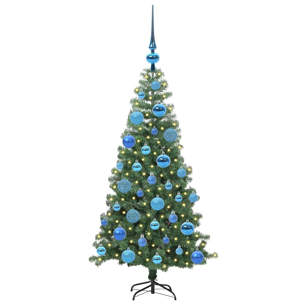 Juletre med 150 LED med stativ grønn 120 cm PVC vidaXL