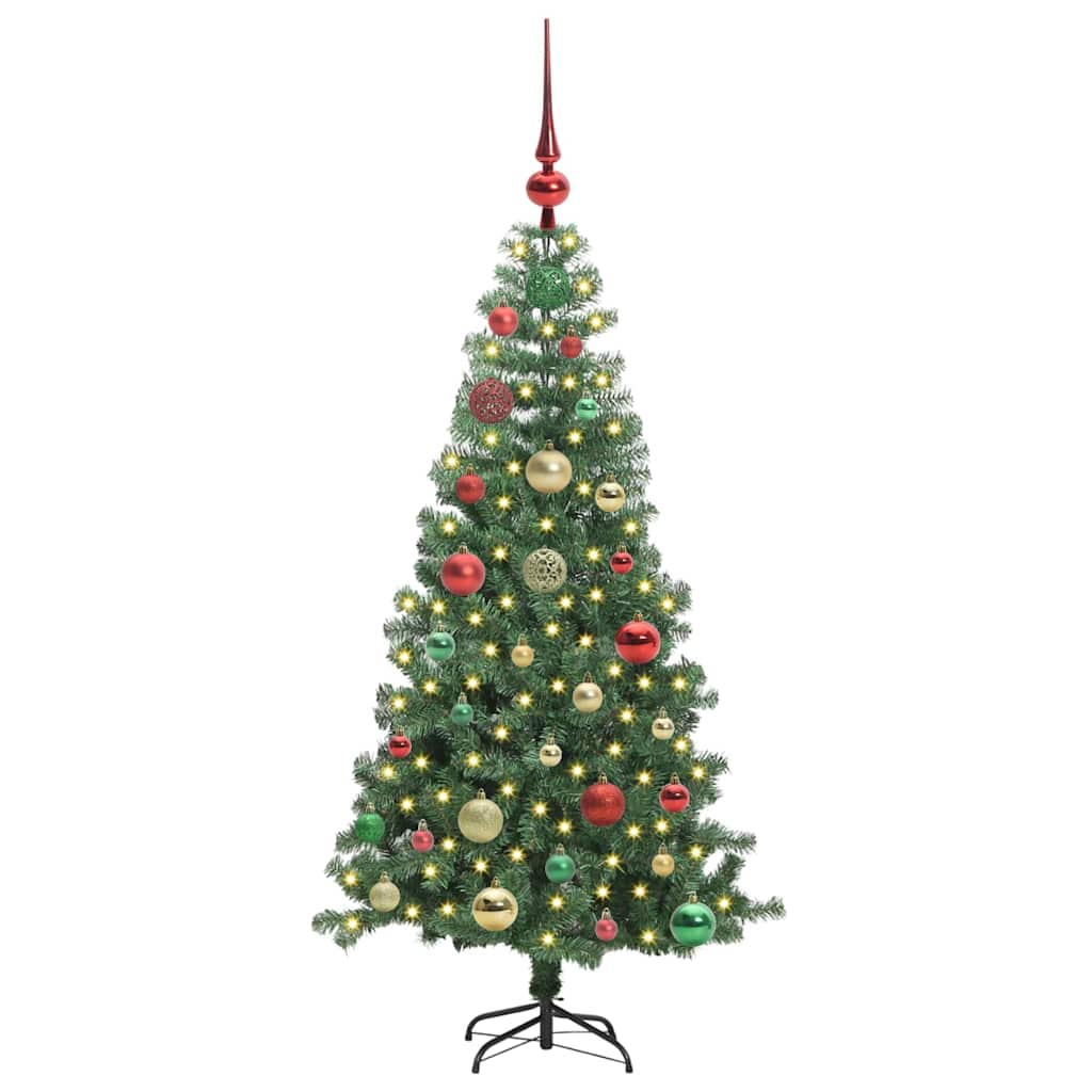 Juletre med 150 LED med stativ grønn 120 cm PVC vidaXL
