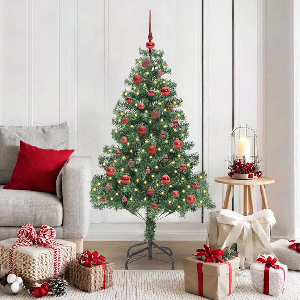 Juletre med 150 LED med stativ grønn 150 cm PVC