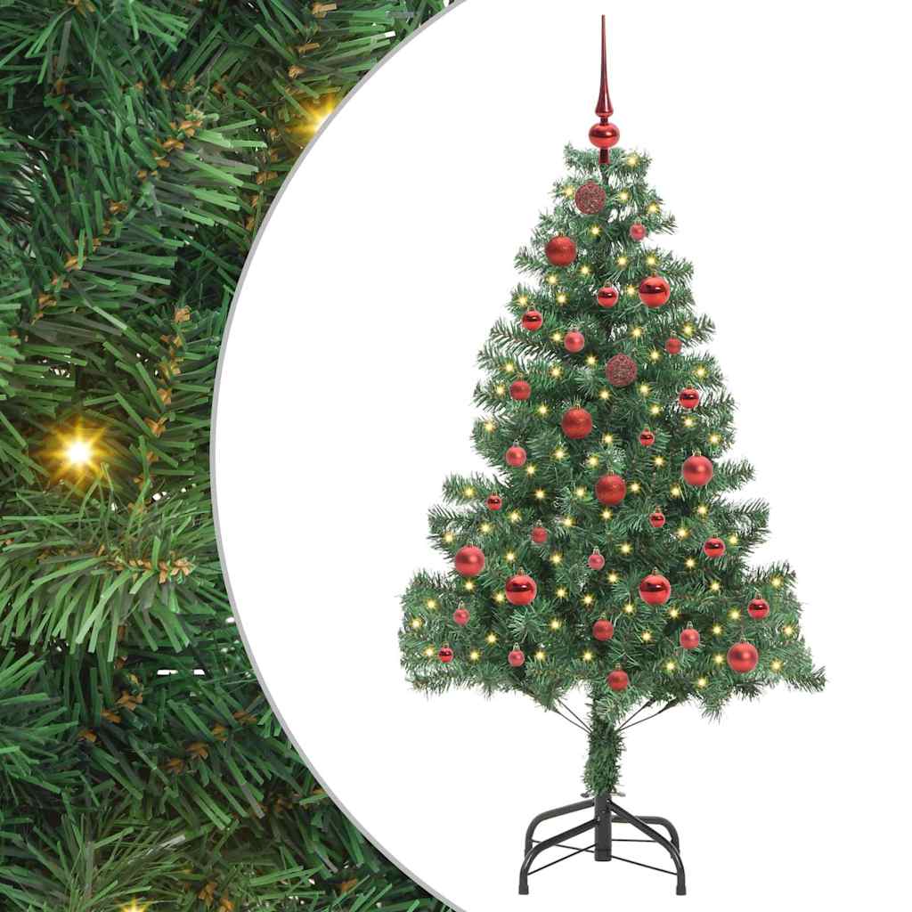 Juletre med 150 LED med stativ grønn 150 cm PVC