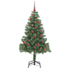 Juletre med 150 LED med stativ grønn 150 cm PVC
