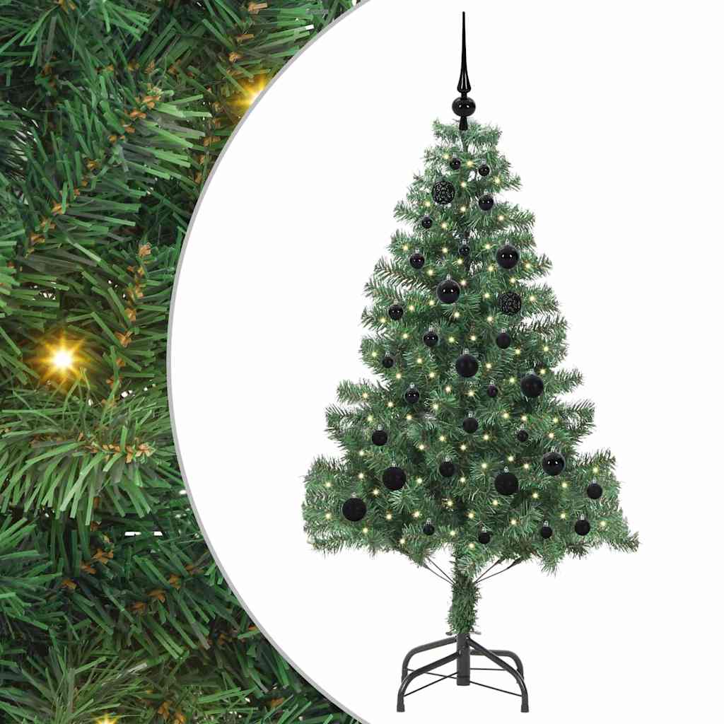 Juletre med 150 LED med stativ grønn 150 cm PVC