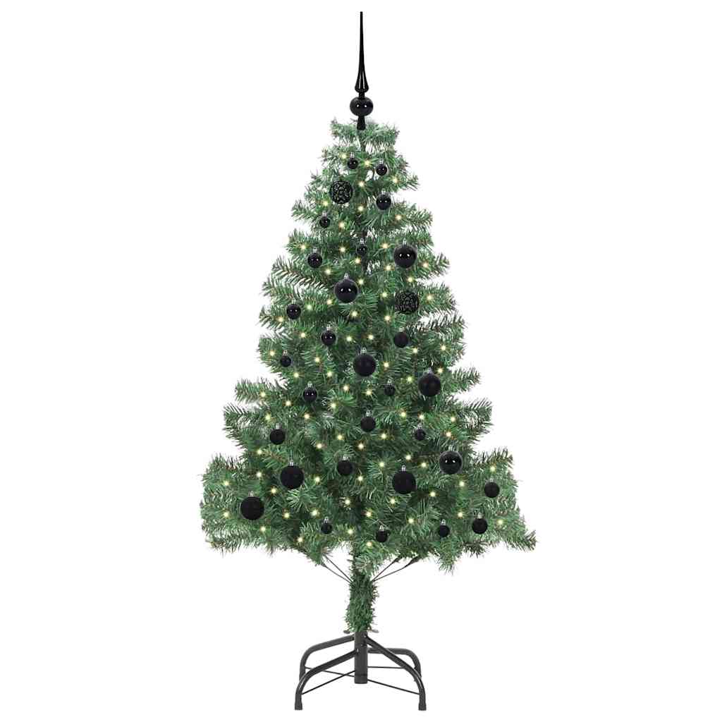 Juletre med 150 LED med stativ grønn 150 cm PVC