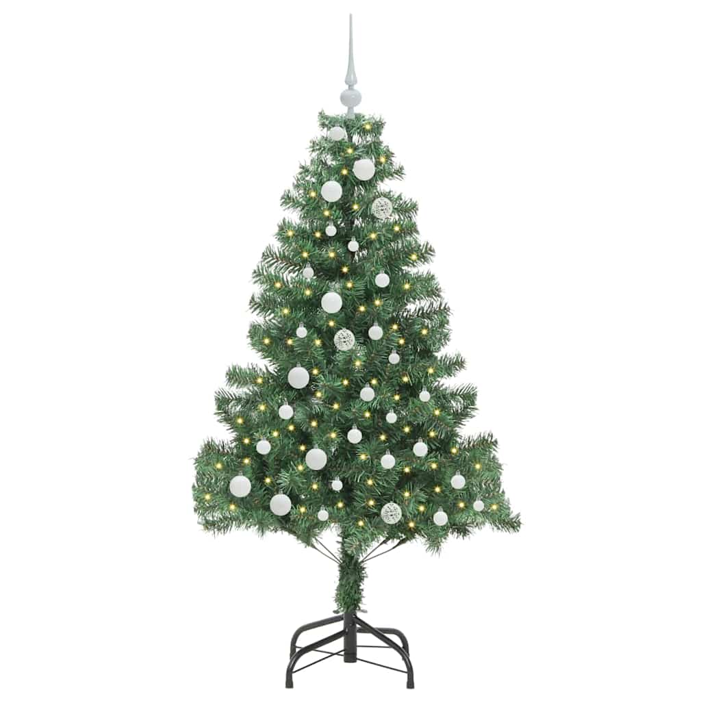 Juletre med 150 LED med stativ grønn 150 cm PVC