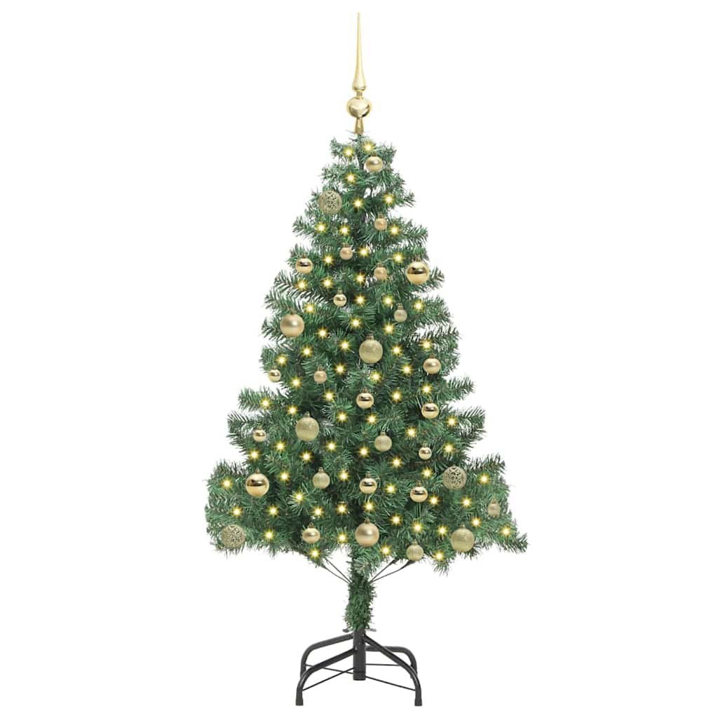 Juletre med 150 LED med stativ grønn 150 cm PVC