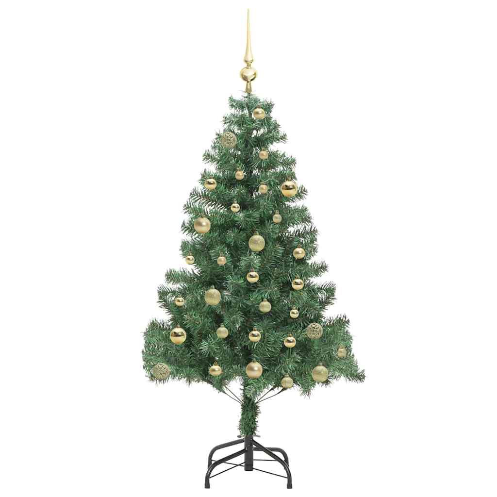 Juletre med 150 LED med stativ grønn 150 cm PVC