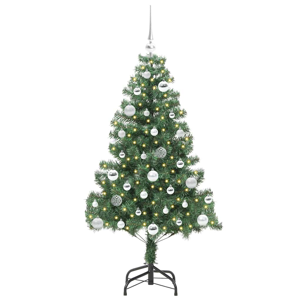 Juletre med 150 LED med stativ grønn 150 cm PVC