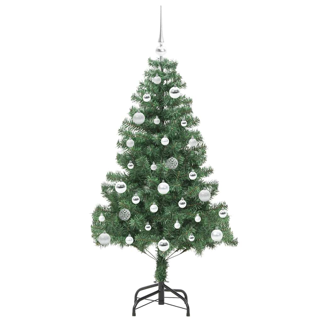 Juletre med 150 LED med stativ grønn 150 cm PVC