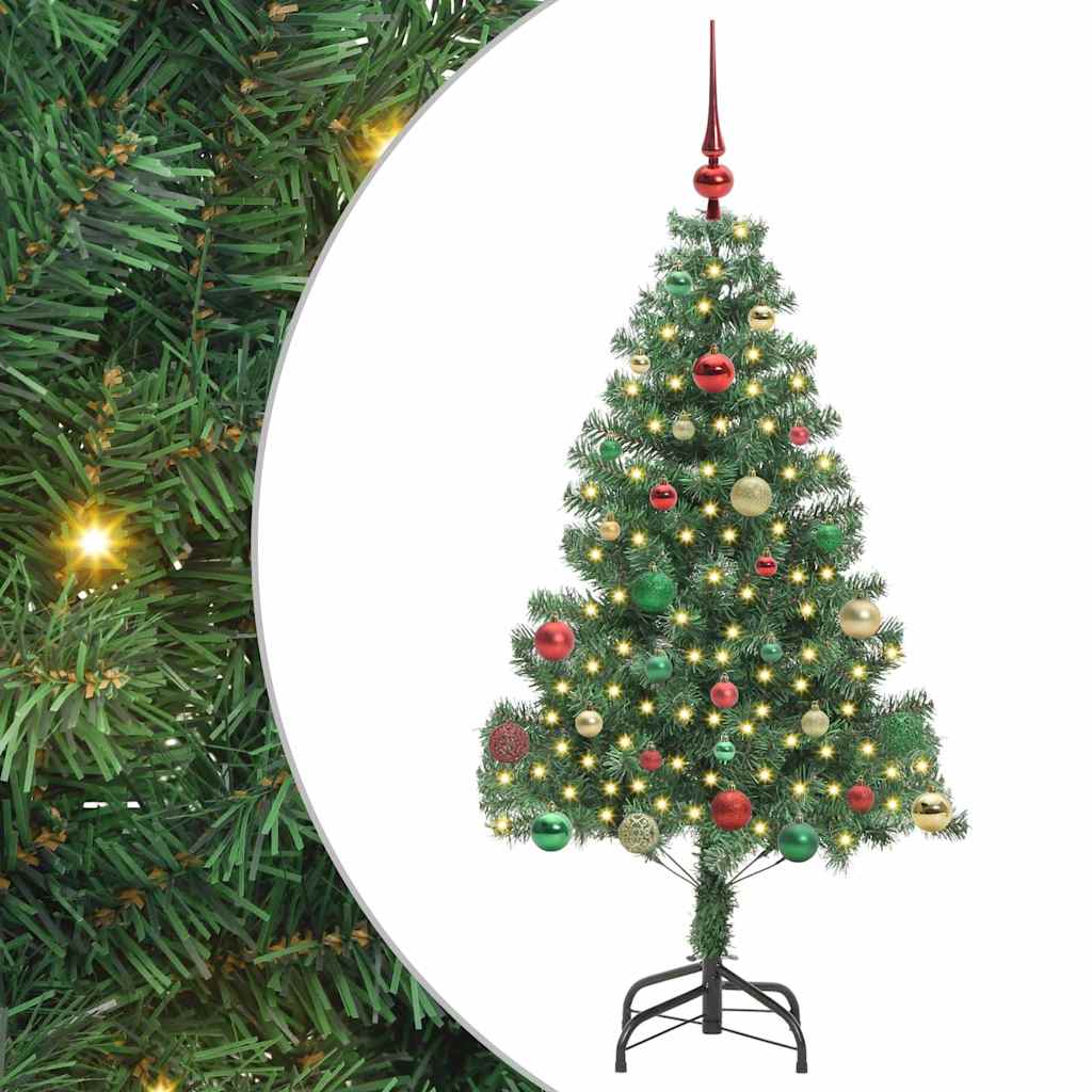 Juletre med 150 LED med stativ grønn 150 cm PVC