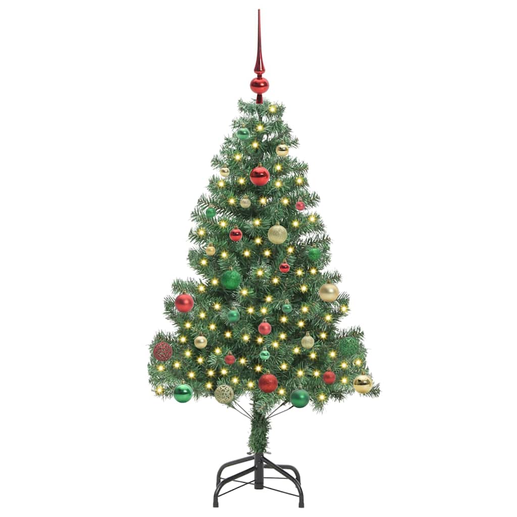 Juletre med 150 LED med stativ grønn 150 cm PVC