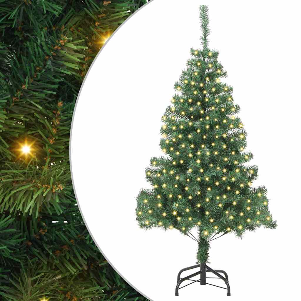 Juletre med 300 LED med stativ grønn 180 cm PVC