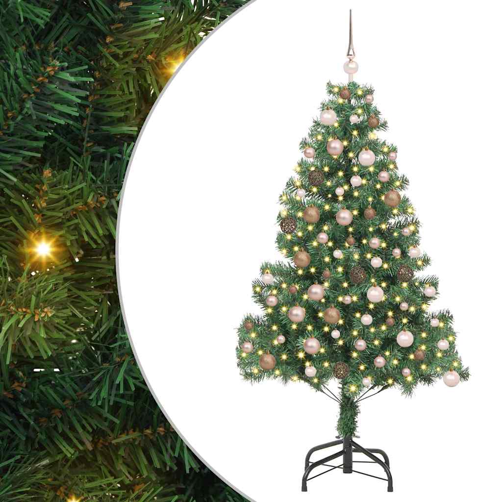 Juletre med 300 LED med stativ grønn 180 cm PVC