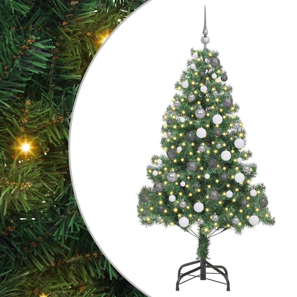 Juletre med 300 LED med stativ grønn 180 cm PVC