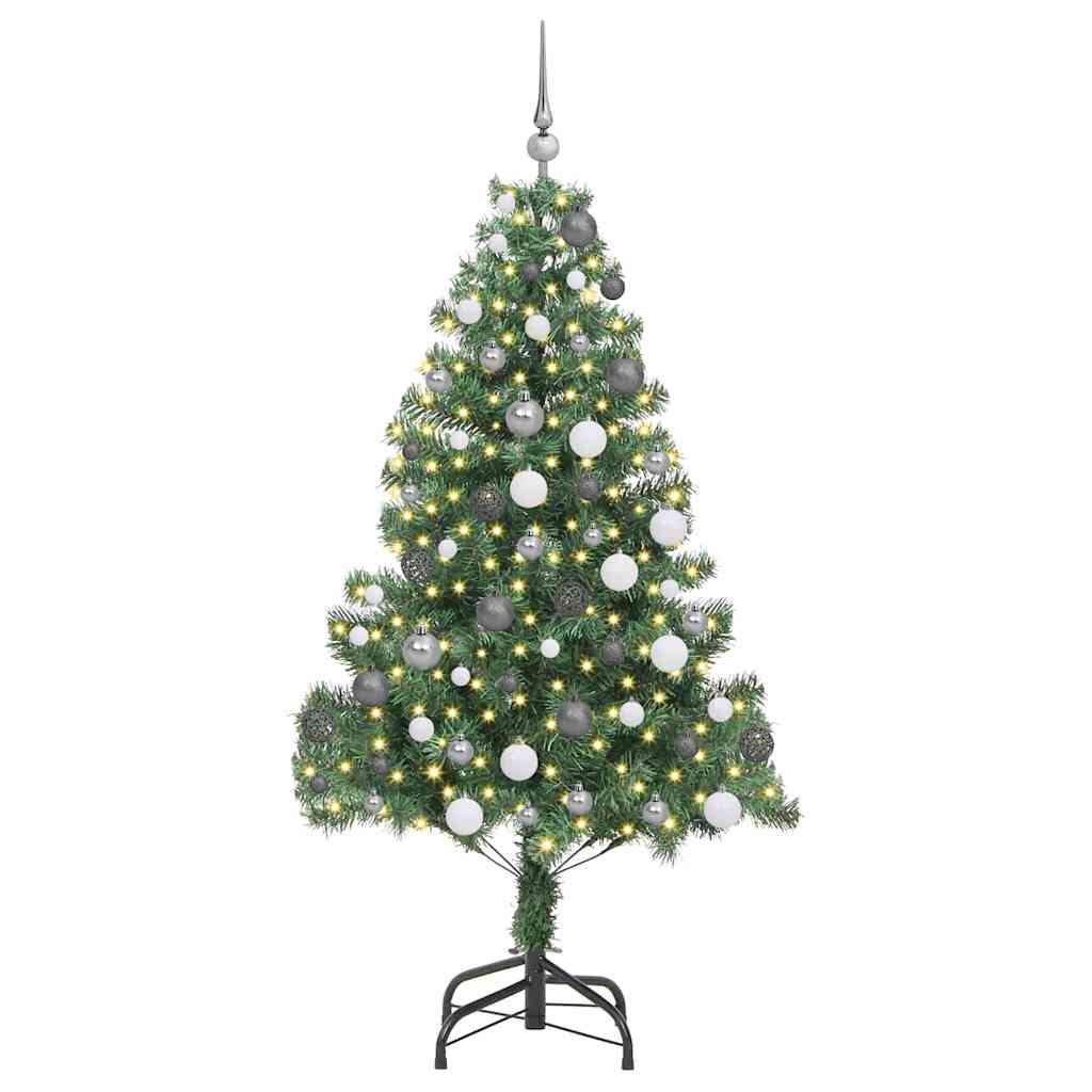 Juletre med 300 LED med stativ grønn 180 cm PVC