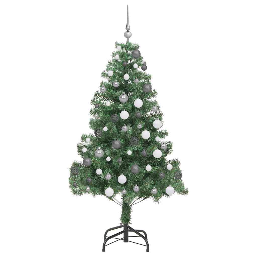 Juletre med 300 LED med stativ grønn 180 cm PVC