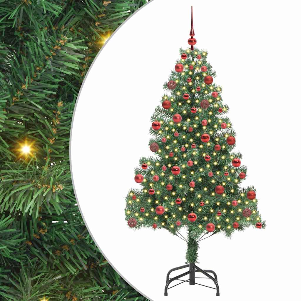 Juletre med 300 LED med stativ grønn 180 cm PVC