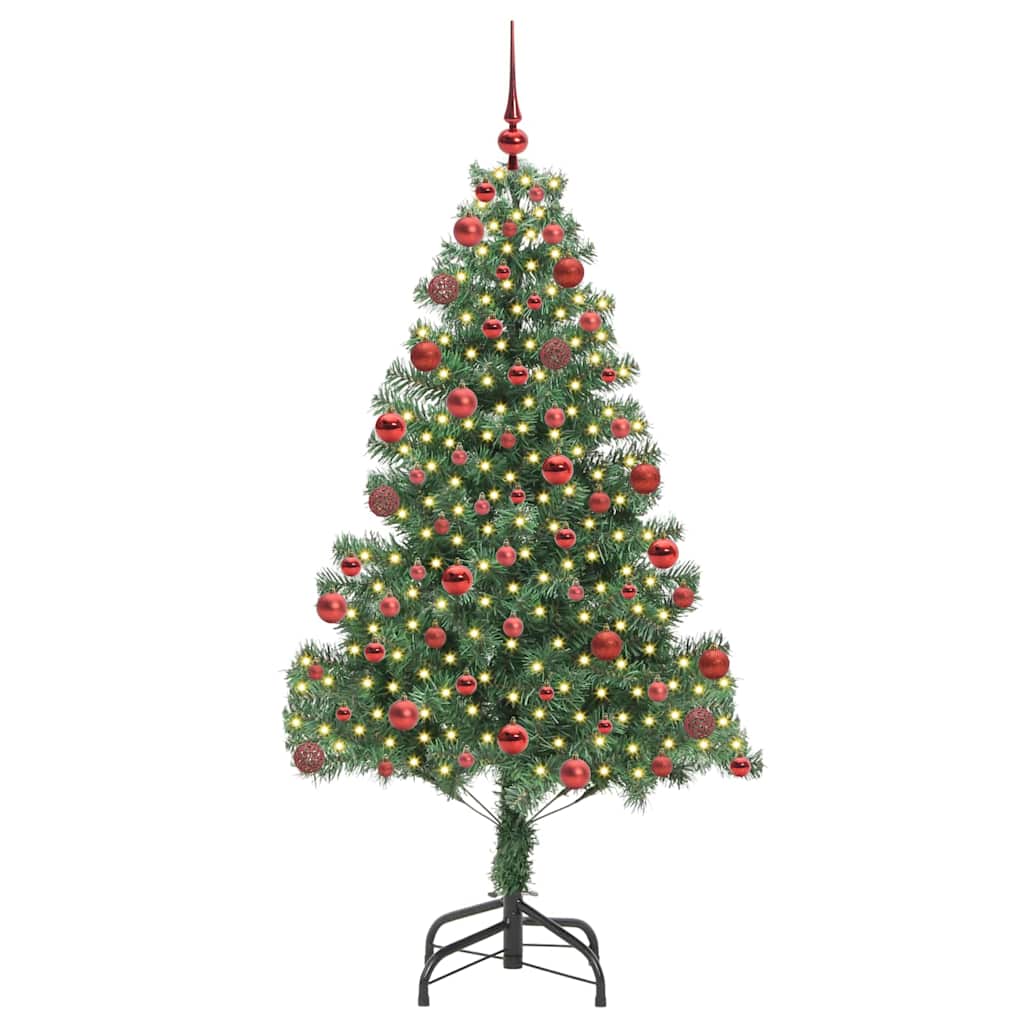 Juletre med 300 LED med stativ grønn 180 cm PVC