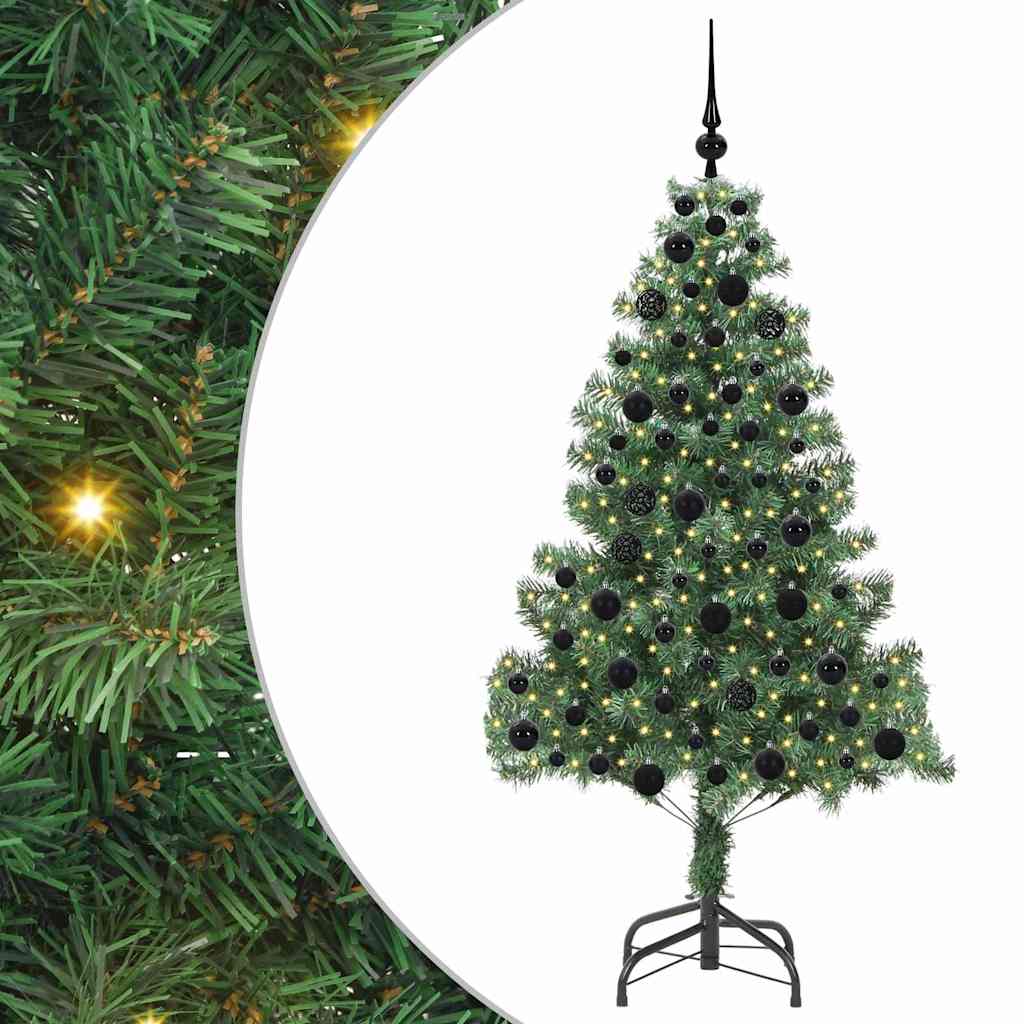 Juletre med 300 LED med stativ grønn 180 cm PVC