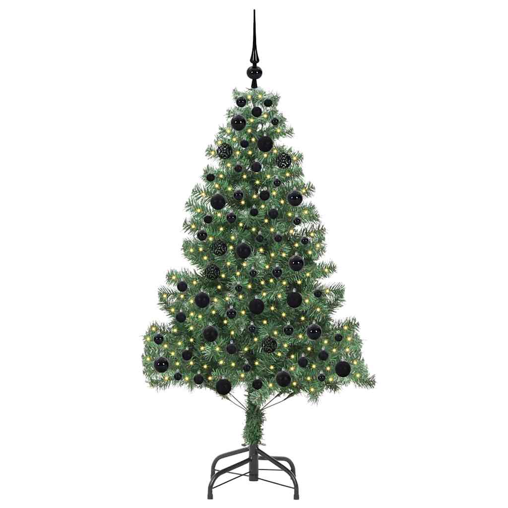 Juletre med 300 LED med stativ grønn 180 cm PVC