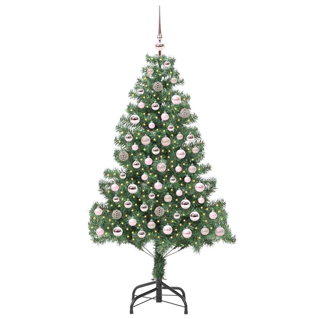 Juletre med 300 LED med stativ grønn 180 cm PVC