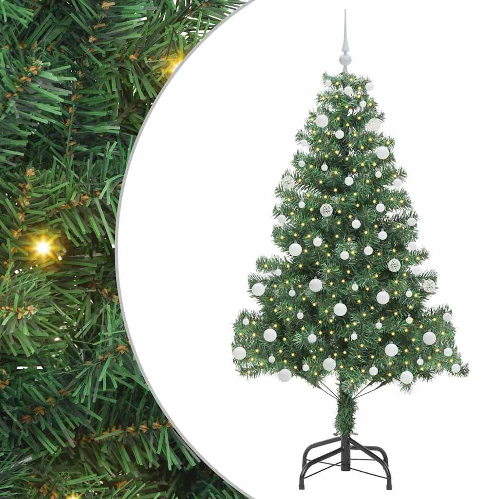 Juletre med 300 LED med stativ grønn 180 cm PVC