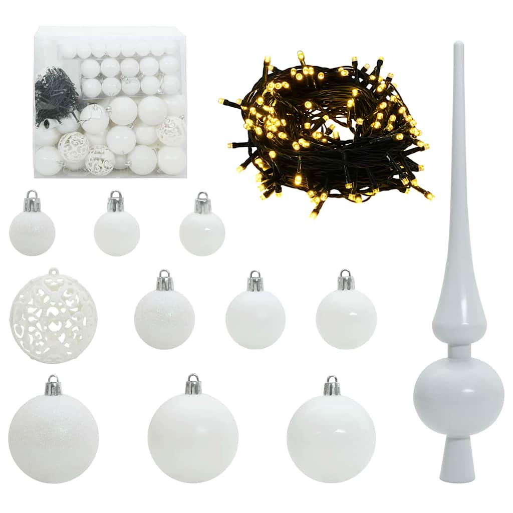 Juletre med 300 LED med stativ grønn 180 cm PVC