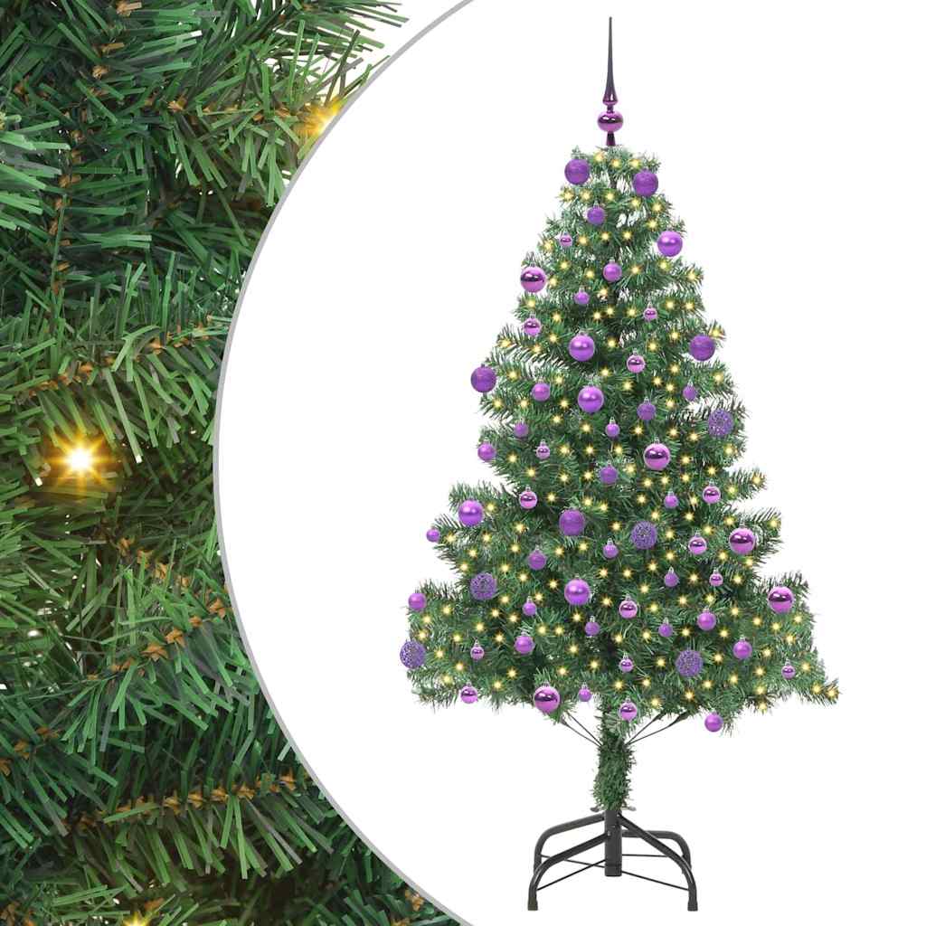 Juletre med 300 LED med stativ grønn 180 cm PVC