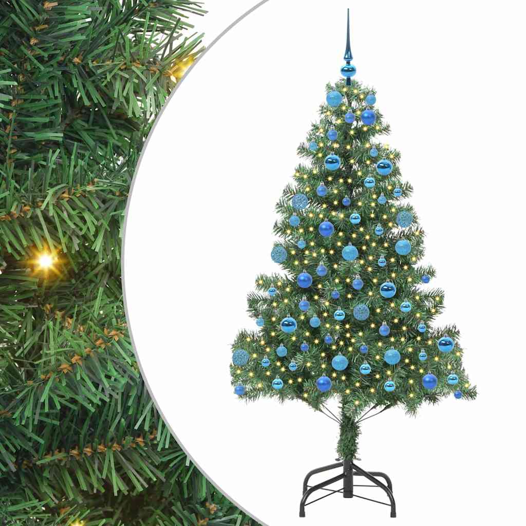 Juletre med 300 LED med stativ grønn 180 cm PVC