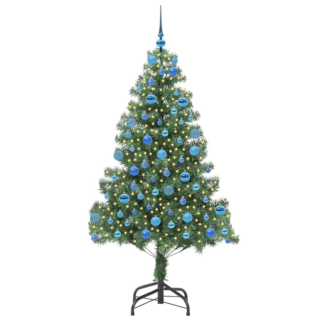 Juletre med 300 LED med stativ grønn 180 cm PVC