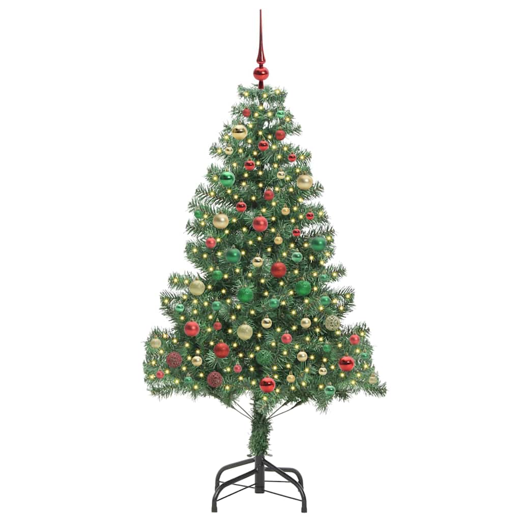 Juletre med 300 LED med stativ grønn 180 cm PVC